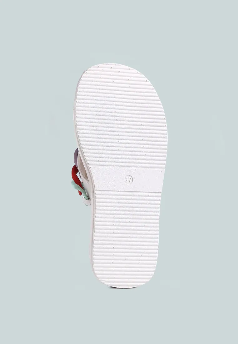 Zing Link Chain Thong Flats By Ruw