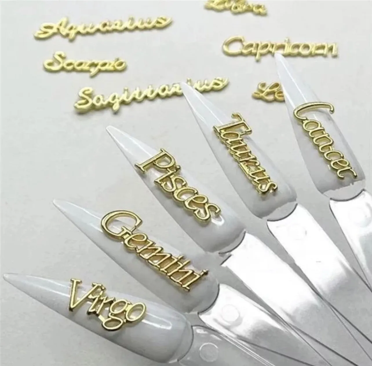 Zodiac Charms - Gold 12pc